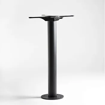 Floor-mounted steel table base – powder coated in any RAL color, 60 cm, 72 cm or 106 cm feight, fits tabletops up to 90 cm