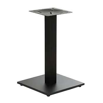 Metāla centrālā galda kāja ar plastmasas atsvaru, augstums 72 cm, pamatnes izmēri 40x40 cm, svars 10,6 kg