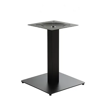 Metāla galda kāja ar pulverkrāsojumu izgatavota no tērauda, augstums 57,5 cm, kvadrātveida apakšējās plāksnes izmēri 45x45 cm