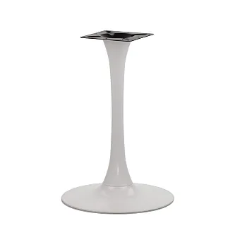 Izliekta centrālā metāla galda kāja, balti pelēka, diametrs 49 cm, augstums 72,5 cm