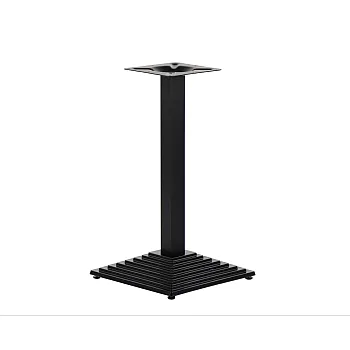 Cast iron table base powder coated, bottom base in Inca pyramid style, height 72.5 cm, bottom plate size 41x41 cm