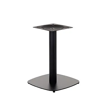 Durable metal table base - 57.5 cm height, 45x45 cm steel bottom plate, central column design, for indoor use
