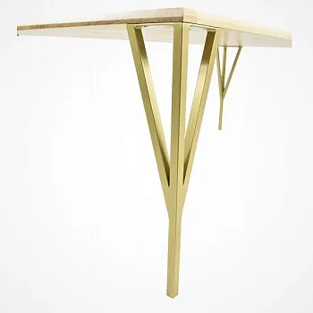 Prabangios metalinės auksinės spalvos stalo kojos, aukštis 42 arba 72 cm, komplektas iš 4 kojų