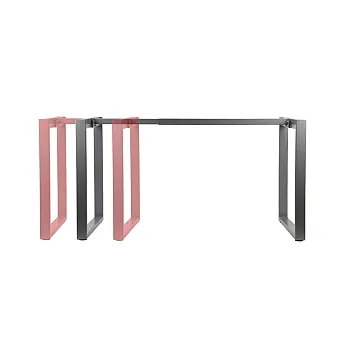 Adjustable table frame with central beam and 2 rectangle frames as side legs, length 120 to 180 cm, width 70 or 80 cm