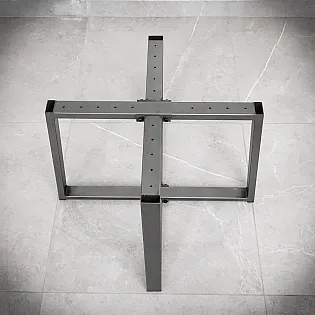 Screwable metal table base Cross-Frame made of steel, size 60x40cm, black color