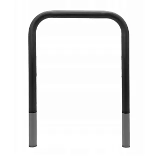 Terasest metallist jalgrattaparkla väli, betoonankurdatud, musta värvi, mõõdud 80x80 cm