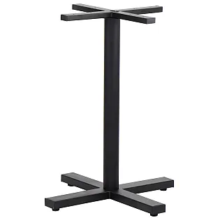 Centrālā galda pamatne no tērauda, viena kolonna, augstums 72,5 cm, pamatnes dibena izmēri 58x58 cm, melna krāsa