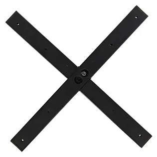 Metāla centrālā galda pamatne, augstums 72 cm, ar lielu pamatnes apakšējo plāksni ar diametru 53,5 cm, melnā krāsā