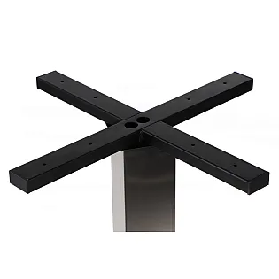 Pulēta nerūsējošā tērauda galda pamatne, augstums 72,5 cm, apakšējā pamatne 50x50 cm