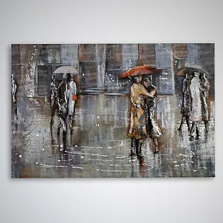3D metalo menas Lietingos dienos rezonansas, matmenys 70x120cm
