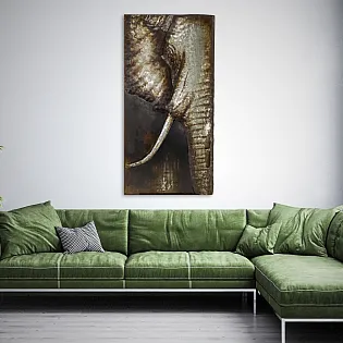 3D metal art Elephant, height 150 cm, width 75 cm