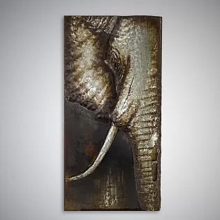3D metal art Elephant, height 150 cm, width 75 cm