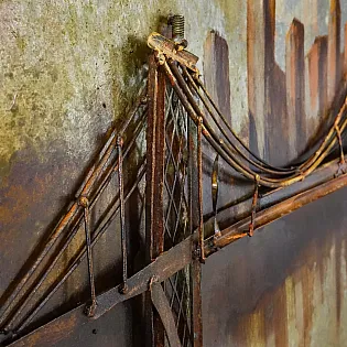3D metalo tapyba Manhattan Bridge 80x120cm