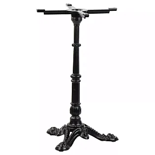 Cast iron central table base, black color, height 72.5 cm, base 42 cm, weight 13.5 kg