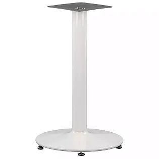 Eleganta metāla centrālā galda pamatne no tērauda, augstums 72,5 cm, pamatnes diametrs 46 cm, balta krāsa