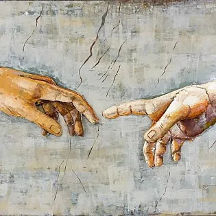 3D metal painting Fresco, height 70 cm, width 120 cm
