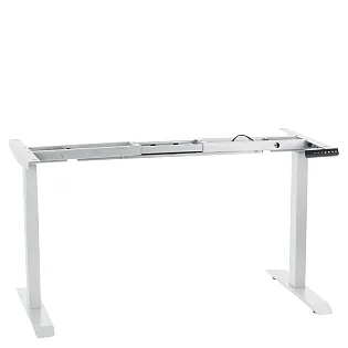 Metal table frame with electric height adjustment, white color, two motors, height 70.5-118 cm, length 119-172 cm