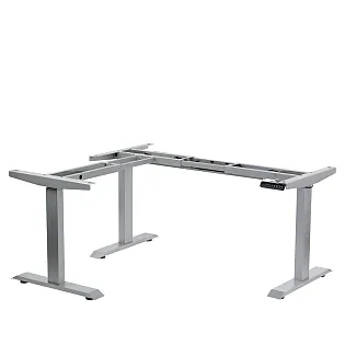 Metāla galda rāmis ar elektrisko augstuma regulēšanu birojam, regulējams augstums 61,5-126,5 cm, melna krāsa, trīs motori