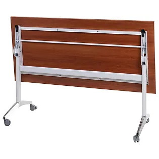 Tērauda saliekamais galda rāmis uz riteņiem, 155x58x72.5 cm vietu taupošs, viegli noliekams, pārvietojams rāmis konferenču, skolu un banketu galdiem