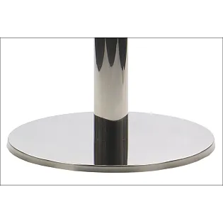Centrālā galda kāja no tērauda, apaļa pamatne, glancēta, diametrs 45 cm, augstums 71,5 cm