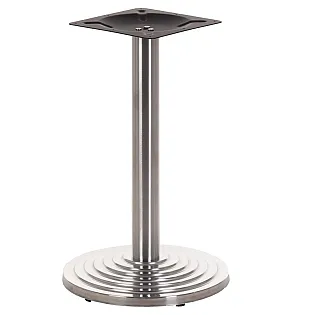 Centrālā metāla galda kāja no nerūsējošā tērauda, augstums 71,5 cm, matēta, diametrs 45 cm