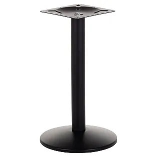 Metalinė centrinė stalo koja iš plieno, aukštis 72,5 cm, pagrindo skersmuo 42,5 cm, juodos spalvos