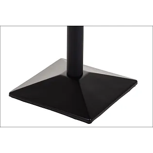 Centrinė stalo koja metalinė, juodos spalvos, pagrindo matmenys 50x50 cm, aukštis 73 cm