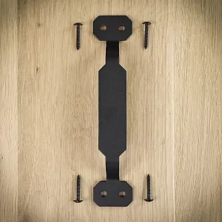 Sliding door metal pull, handle made of steel, black color, height 22.8 cm, weight 250 grams, set of 4 pcs