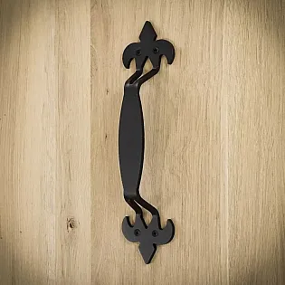 Stumdomų durų metalinė trauka iš plieno, juodos spalvos, rinkinyje 4 vnt., aukštis 27,5 cm, svoris 250 gramų