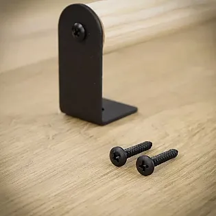 Bīdāmo durvju koka un metāla rokturis, garums 21 cm, komplektā 4 gab.
