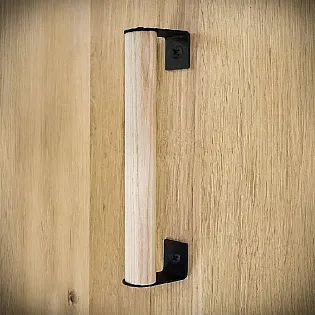 Puidust ja metallist käepide lükanduksele, pikkus 21 cm, komplektis 4 tk.