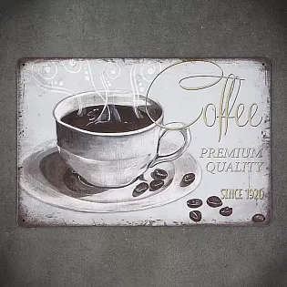 Decorative wall plaque, COFFEE PREMIUM, 30x20 cm