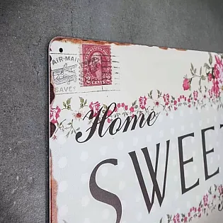 Decorative wall plaque, SWEET HOME FLOWERS, 30x20 cm