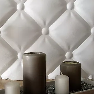 Luxury 3D puff wall panels 60x60cm white paintable polystyrene, set of 12 covers 4.32m² modern decorative acoustic panels for living room, bedroom, office