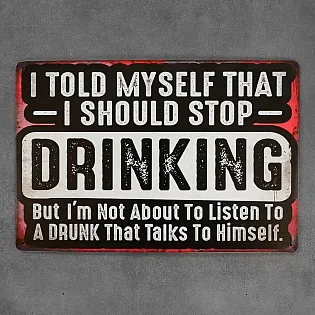 Decorative wall plaque, DRINKING, 30x20 cm