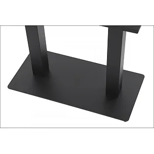Metāla dubultkāju galda pamatne no tērauda, augstums 72 cm, apakšējā plāksne 80x40 cm, galda virsmas izmēram līdz 110x60 cm, krāsa melna