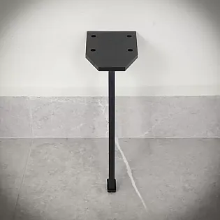 Masyvios metalinės baldų kojelės iš plieninio plokščio strypo, aukštis 17 cm, komplekte 4 vnt.