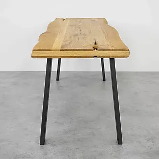 Žemo aukščio metalinės baldų kojelės kavos staliukui arba suoliukui, pagamintos iš plieno, klasikinio trapecijos stiliaus, aukštis 45 cm, plotis 40 cm, 2 vnt komplektas