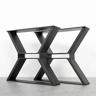Set of 2 modern industrial metal table legs Prestige size 40x45 cm durable coffee table bench base