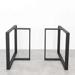 Masyvios prisukamos T formos metalinės stalo kojos, matmenys 80x71x35 cm, 2 vnt. komplektas