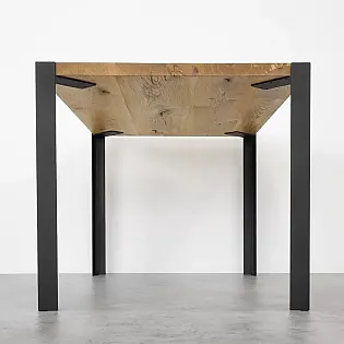 Stalo kojos Angle plokščios plieninės juostos 6x60x60 mm, aukštis 71 cm, skirtos 75 cm aukščio stalui, rinkinys iš 4 vnt