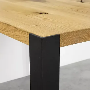 Stalo kojos Angle plokščios plieninės juostos 6x60x60 mm, aukštis 71 cm, skirtos 75 cm aukščio stalui, rinkinys iš 4 vnt