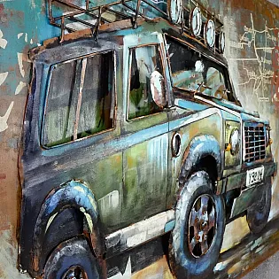 Metallpilt 3D offroad, 120x80cm