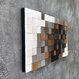 3D koka attēls MOZAIKO, 97x55cm