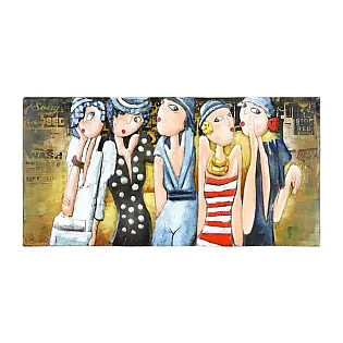 3D metalo meno kūriniai, Dvidešimtmečių moterys, išmatavimai 65x130cm, svoris 8,5 kg