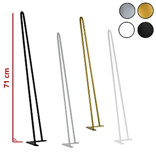 Hairpin metal table legs from 2 bars, diameter 12 mm, height 71 cm - set of 4 legs