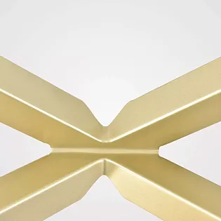 Golden color spider table base for large tables, hand-made, dimensions 140x70 cm, height 72 cm, leg profile 6x6 cm