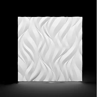 Dekoratiivsed seinapaneelid voolava mustriga, valmistatud polüstüreenist Warmth, suurus 60x60 cm, valget värvi, ülevärvitavad, komplektis 12 tk