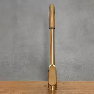 Nerūsējošā tērauda jaucējkrāns, augstums 39 cm, snīpi garums 17,5 cm, krāsa Antīka bronza
