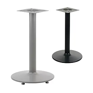 Metāla centrālā galda kāja ar centrālo kolonnu, izgatavota no tērauda, melnā vai alumīnija krāsā, augstums 72 cm, pamatnes diametrs 46 cm